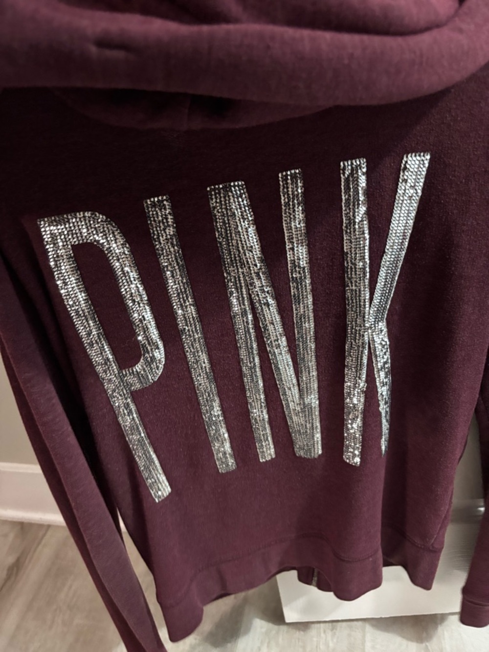 VS PINK Sequin zip up small